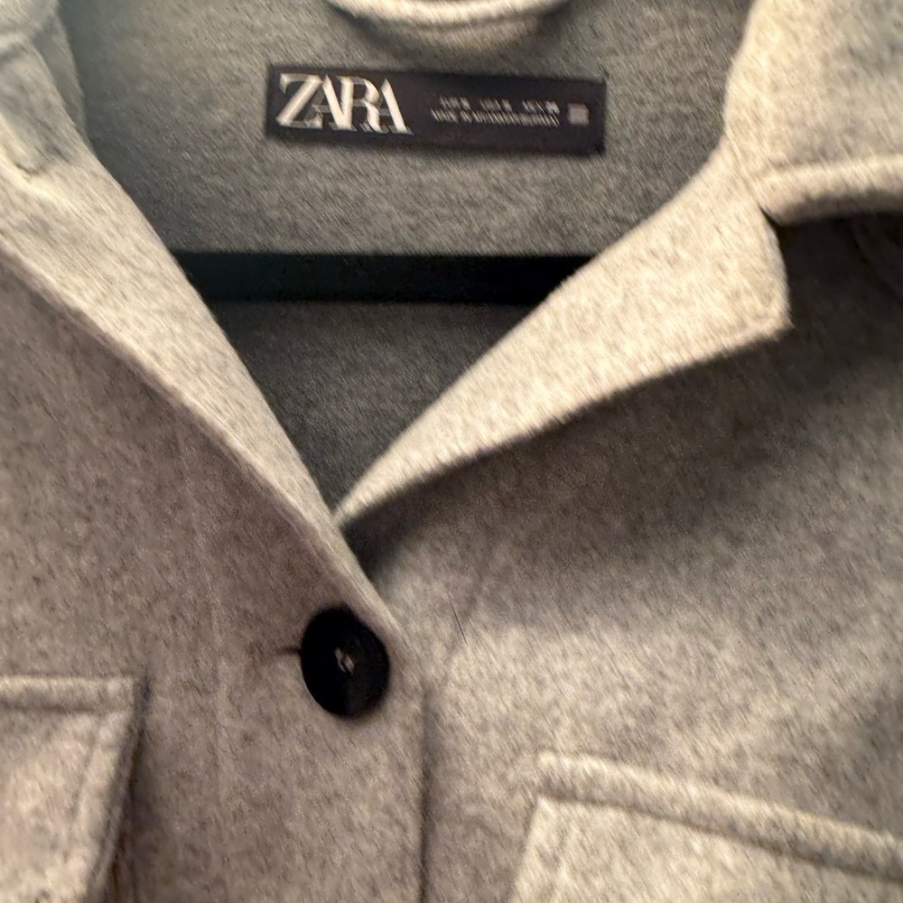 Zara Women's Light Gray Utility Jacket - Picture 3 of 4